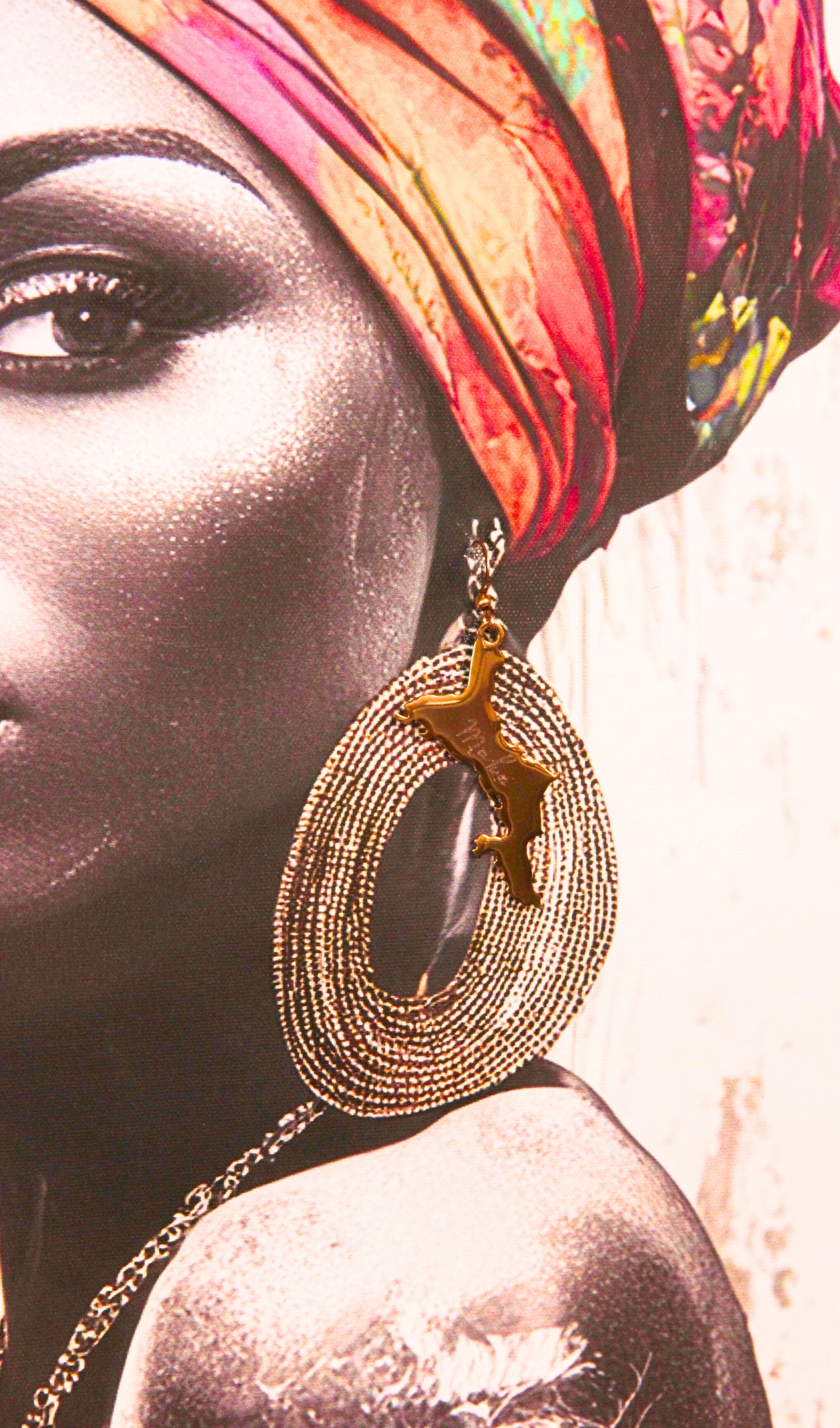 Mahé Map Statement Earrings (5 cm)