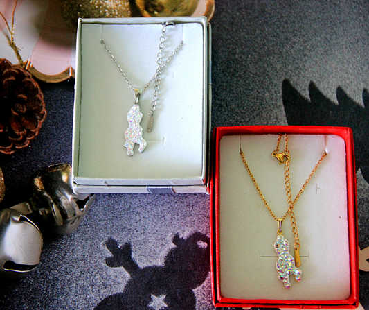 Seychelles Islands rhinestone necklace - "Praslin", "Gold"