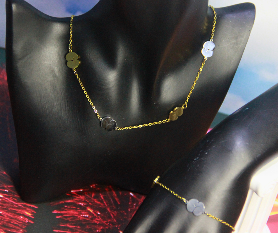 Coco de Mer Chocker necklace- Silver + Gold