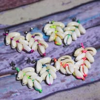 Cowrie Seashell drop earrings