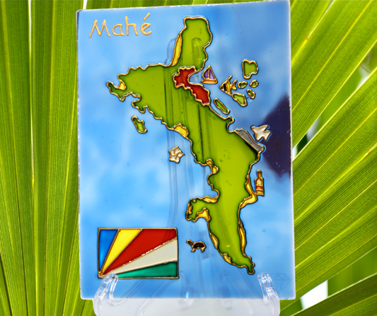 Glass Map - Island Mahe