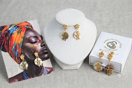 The Sea Turtle & Blossom Drop Earrings